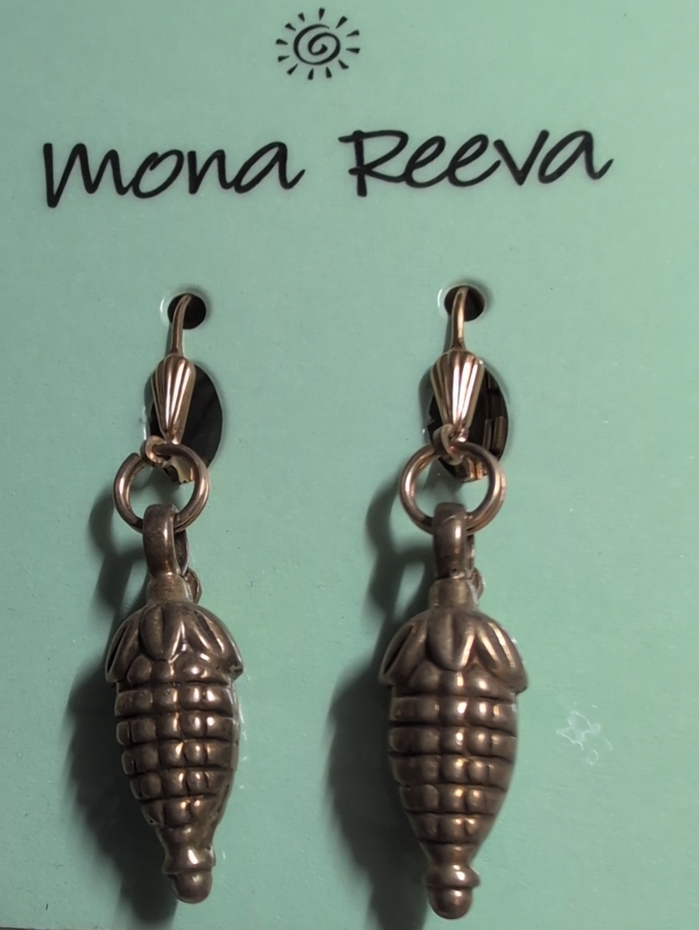 Vintage Gold Tone Acorn Earrings